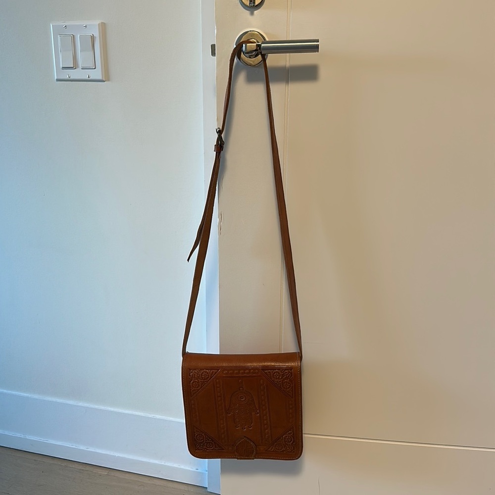 Brand new leather handmade bag from Morocco